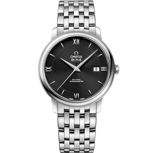 Omega De Ville Prestige 39.5 mm Black Dial Stainless Steel Bracelet 424.10.40.20.01.001