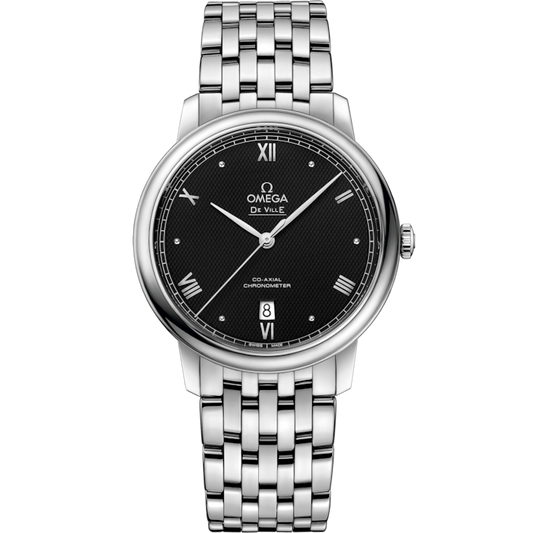 Omega De Ville Prestige 39.5 mm Black Dial Stainless Steel Bracelet 424.10.40.20.01.002