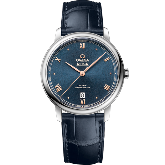 Omega De Ville Prestige 39.5 mm Blue Dial Stainless Steel Strap 424.13.40.20.03.004