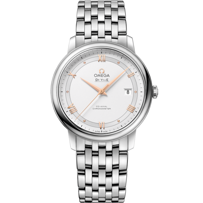 Omega De Ville Prestige 39.5 mm Silver Dial Stainless Steel Bracelet 424.10.40.20.02.002