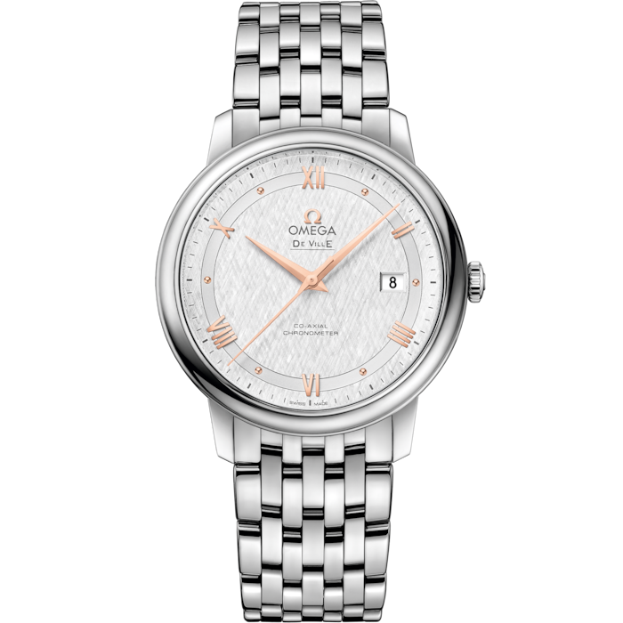 Omega De Ville Prestige 39.5 mm Silver Dial Stainless Steel Bracelet 424.10.40.20.02.004
