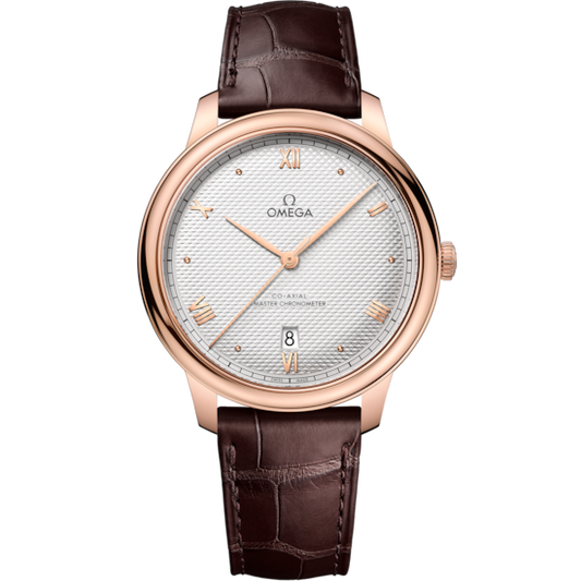 Omega De Ville Prestige 40 mm Silver Dial  Sedna™ 18k Rose Gold Strap 434.53.40.20.02.001