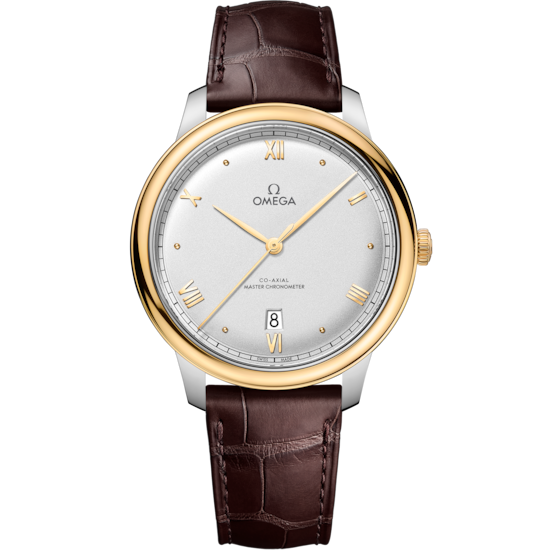 Omega De Ville Prestige 40 mm Silver Dial Stainless Steel and 18k Yellow Gold Strap 434.23.40.20.02.002
