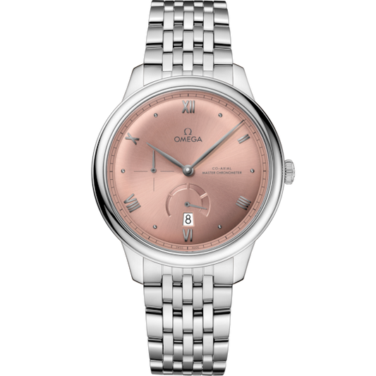 Omega De Ville Prestige 41 mm Pink Dial Stainless Steel Bracelet 434.10.41.21.10.001