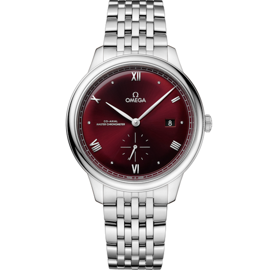 Omega De Ville Prestige 41 mm Red Dial Stainless Steel Bracelet 434.10.41.20.11.001