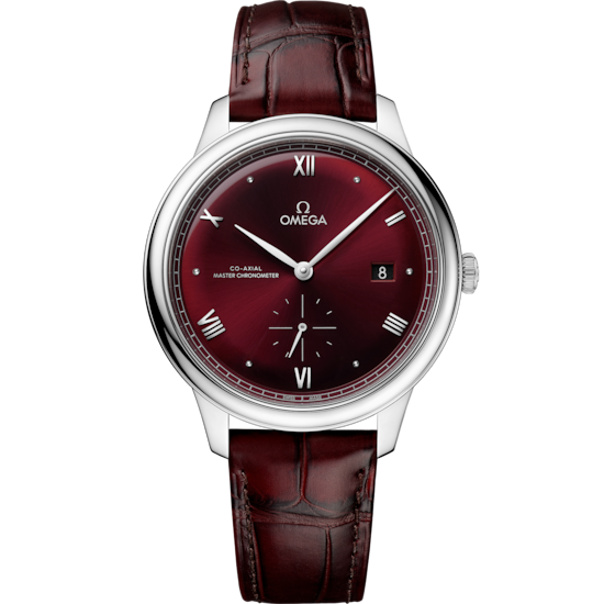 Omega De Ville Prestige 41 mm Red Dial Stainless Steel Strap 434.13.41.20.11.001