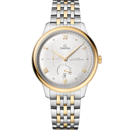 Omega De Ville Prestige 41 mm Silver Dial Stainless Steel and 18k Yellow Gold Bracelet 434.20.41.21.02.001