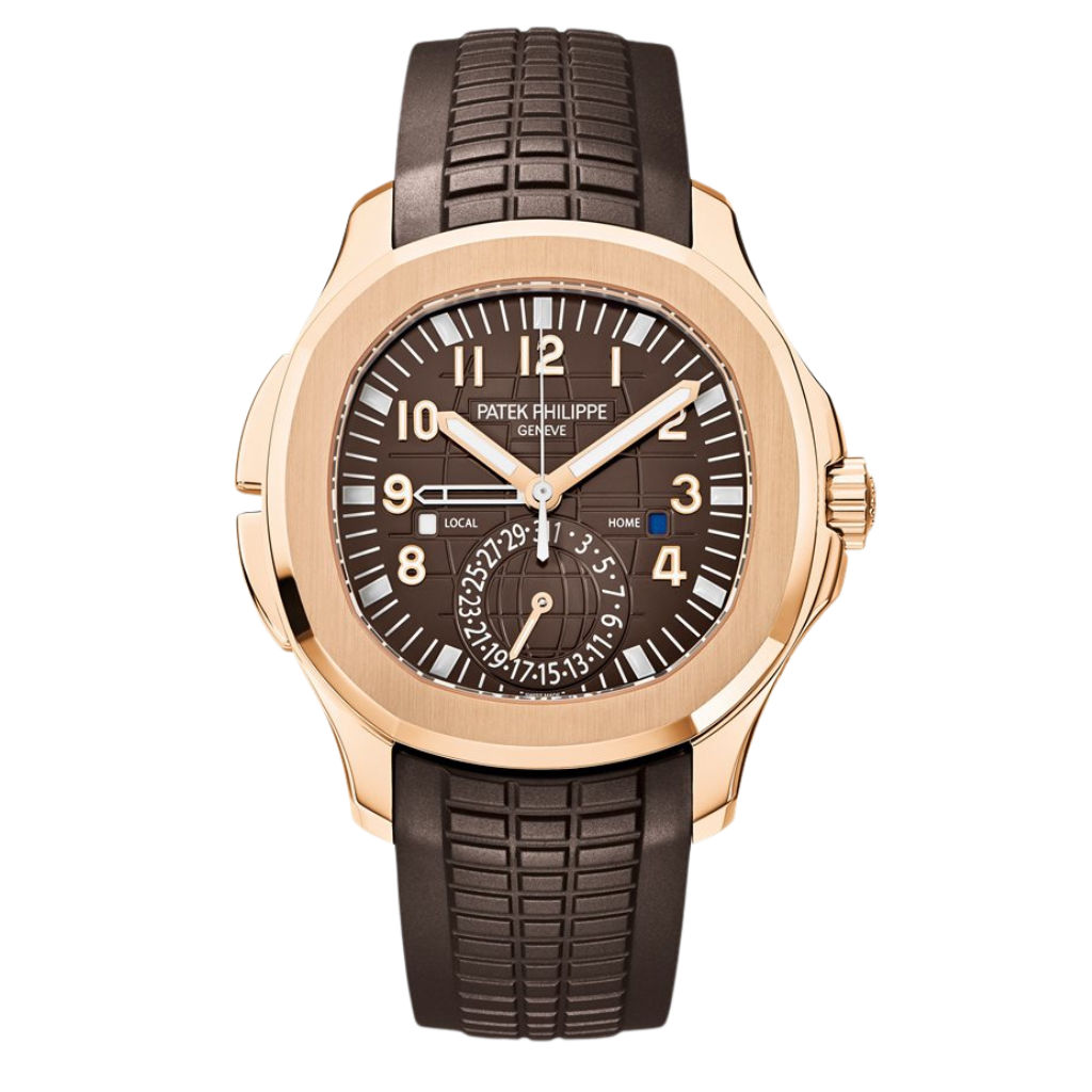 Patek Philippe  Aquanaut 40.8 mm Brown Dial 18K Rose Gold Rubber Strap 5164R-001