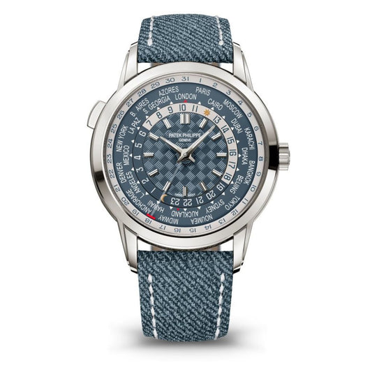 Patek Philippe Complications 40 mm Blue Dial 18K White Gold   Leather Strap 5330G-001