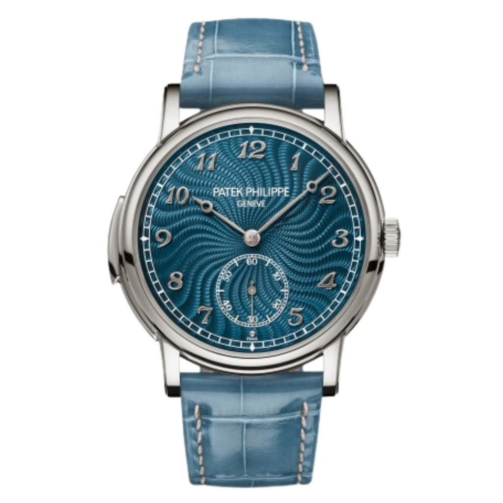 Patek Philippe Grand Complications 40 mm Blue Dial 18k White Gold   Leather Strap 5178G-012