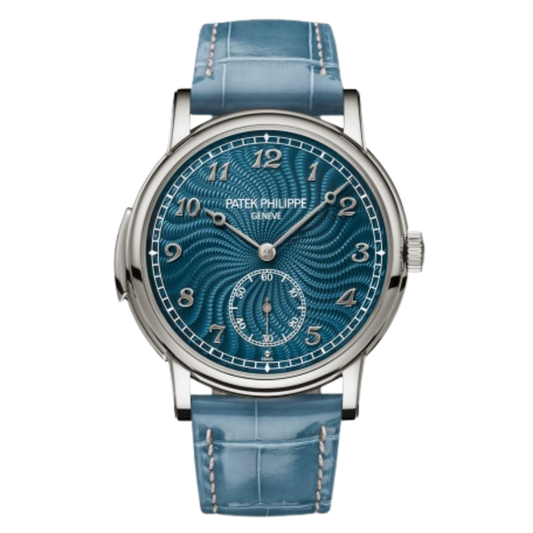 Patek Philippe Grand Complications 40 mm Blue Dial 18k White Gold   Leather Strap 5178G-012