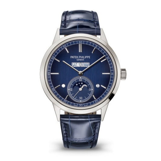 Patek Philippe Grand Complications 41.3 mm Blue Dial Platinum   Leather Strap 5236P-001