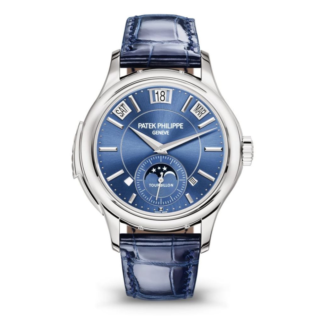 Patek Philippe Grand Complications 41 mm Blue Dial 18K White Gold   Leather Strap 5207G-001