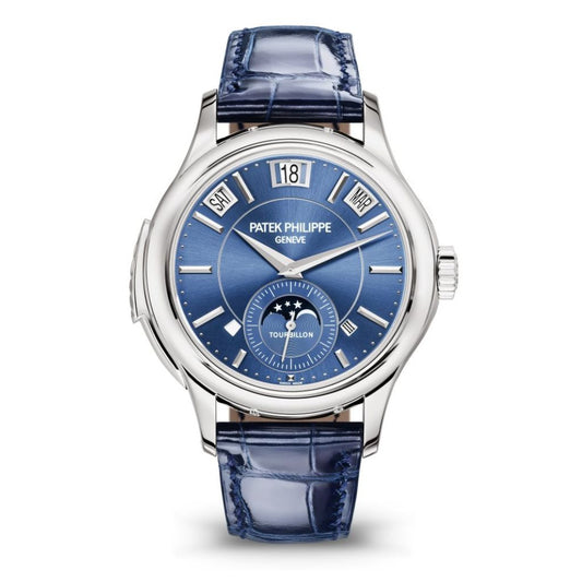 Patek Philippe Grand Complications 41 mm Blue Dial 18K White Gold   Leather Strap 5207G-001