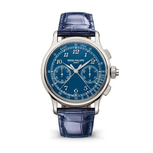 Patek Philippe Grand Complications 41 mm Blue Dial Platinum   Leather Strap 5370P-011