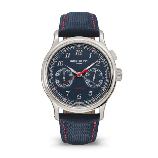 Patek Philippe Grand Complications 41 mm Blue Dial Platinum   Leather Strap 5470P-001