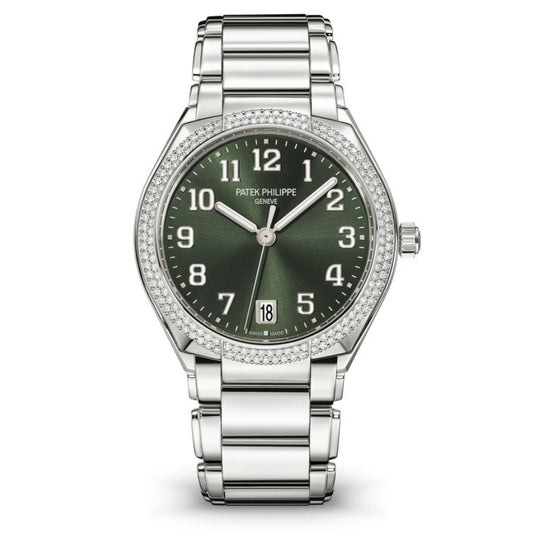Patek Philippe Twenty~4 36 mm Green Dial with Diamonds Stainless Steel Bracelet 7300/1200A-011