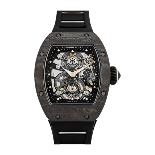 Richard Mille RM17-01 Black TPT 48.15 mm x 40.10 mm Transparent Dial Carbon Rubber Strap RM 17-01