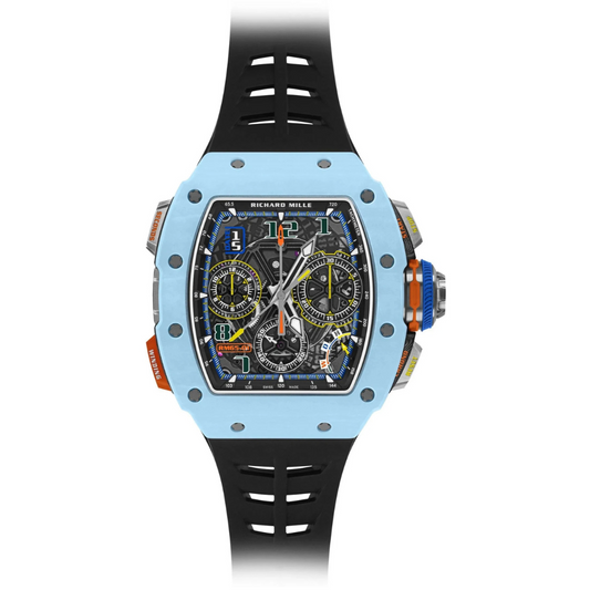 Richard Mille RM65-01 Automatic Winding Split-seconds Chronograph 32 mm Black Dial Platinum Rubber Strap