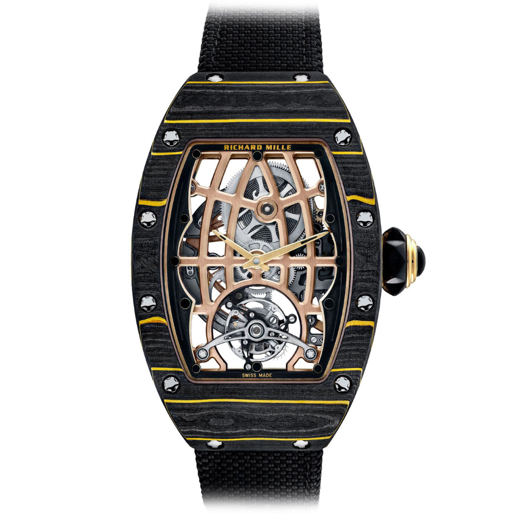 Richard Mille RM74-02 Automatic Winding Tourbillon 52 mm Transparent Dial Titanium Fabric Strap