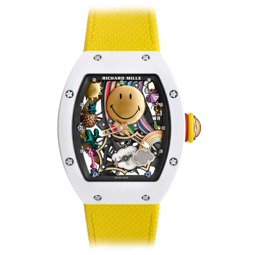 Richard Mille RM88 Automatic Winding Tourbillon Smiley 48 mm Transparent Dial Titanium Rubber Strap RM88