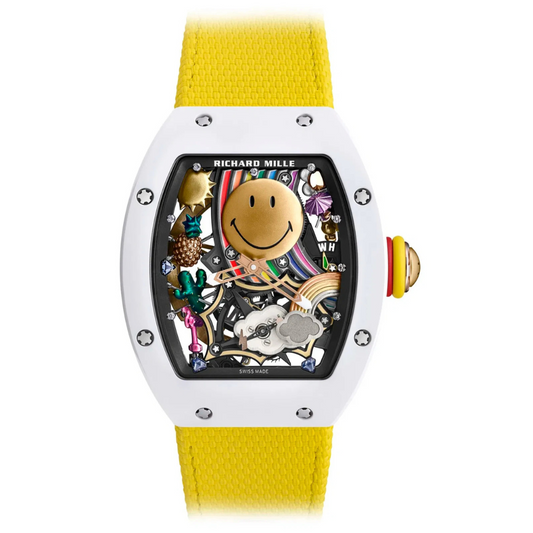 Richard Mille RM88 Automatic Winding Tourbillon Smiley 48 mm Transparent Dial Titanium Rubber Strap RM88