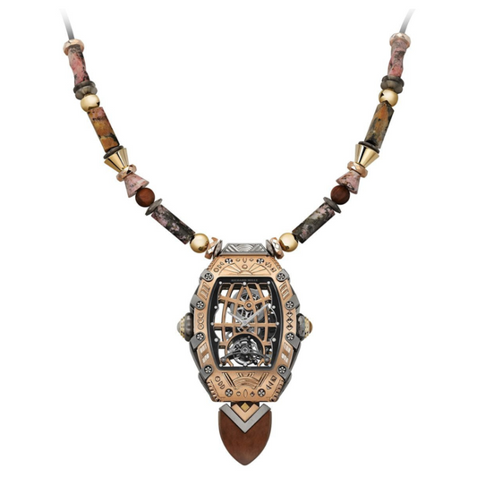 Richard Mille RMS14 Automatic Winding Tourbillon Talisman Origine 46.77 mm Transparent Dial 18K Rose Gold And Titanium Satin Strap