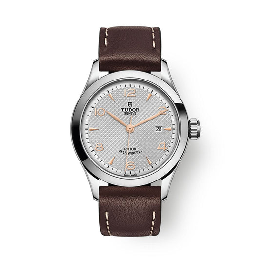 Tudor 1926 28 mm Silver Dial Stainless Steel Leather Strap M91350-0006