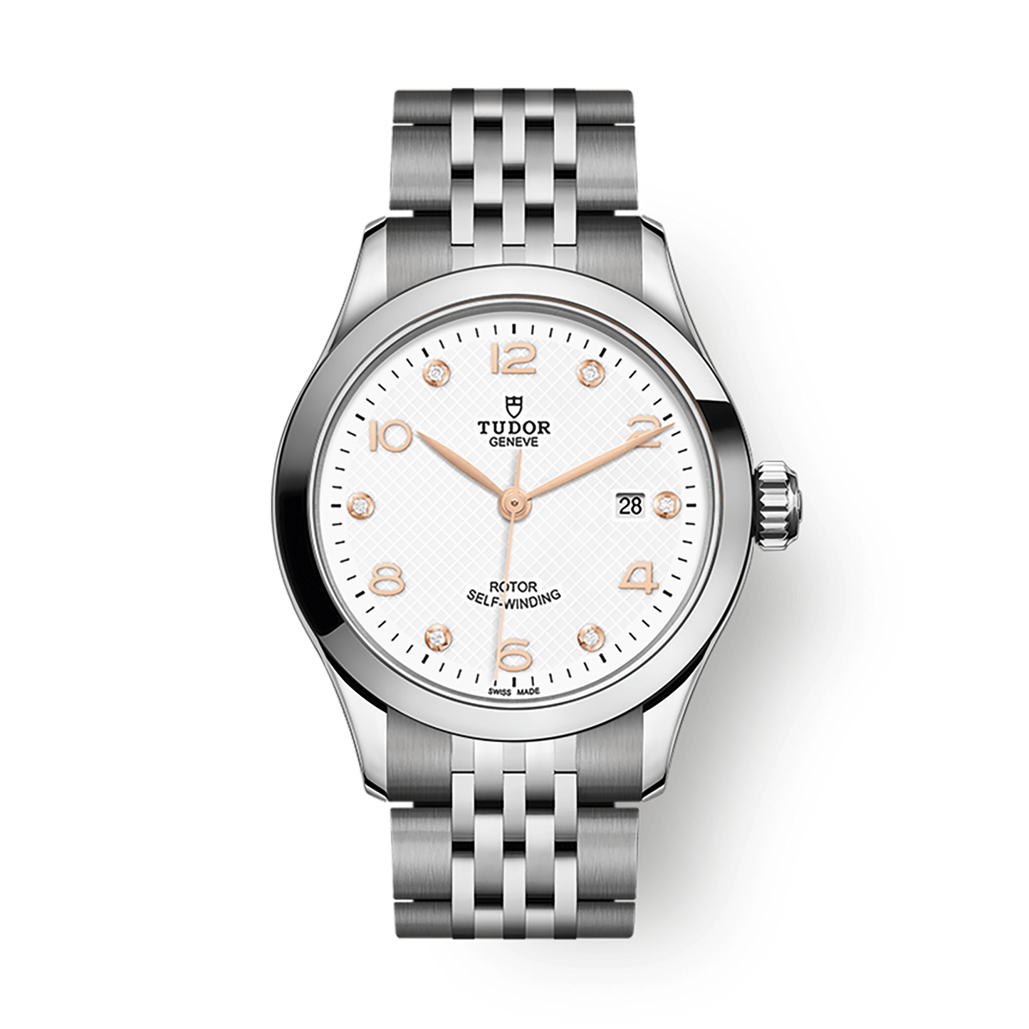 Tudor 1926 28 mm White Dial with Diamonds Stainless Steel Bracelet M91350-0013