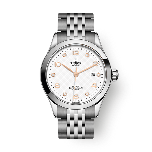 Tudor 1926 28 mm White Dial with Diamonds Stainless Steel Bracelet M91350-0013