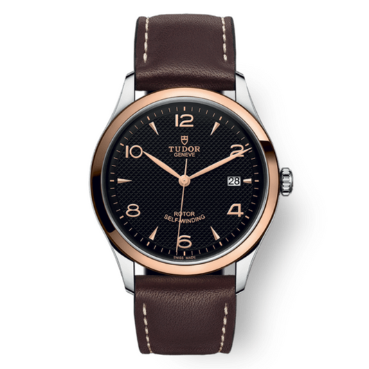 Tudor 1926 39 mm Black Dial Stainless Steel Leather Strap M91551-0007