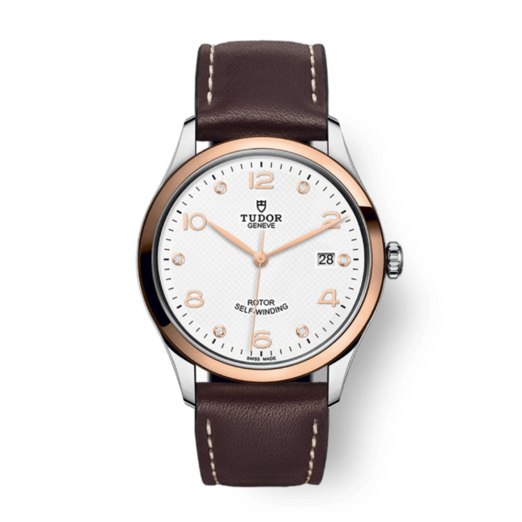 Tudor 1926 39 mm White Dial with Diamonds Stainless Steel Leather Strap M91551-0012