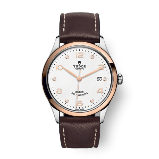 Tudor 1926 39 mm White Dial with Diamonds Stainless Steel Leather Strap M91551-0012