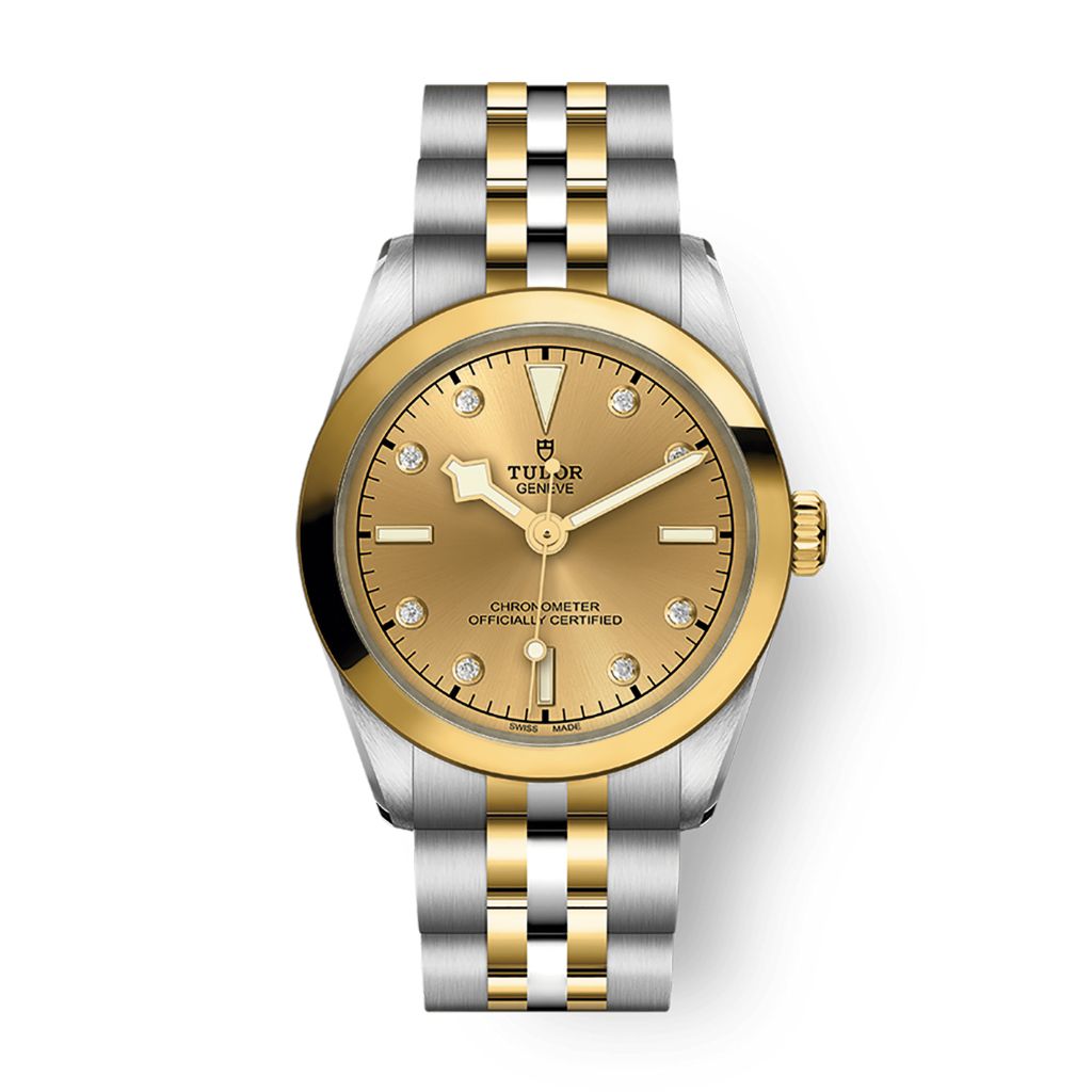 Tudor Black Bay 31 S&G 31 mm Golden Dial with Diamonds Stainless Steel Bracelet M79603-0008