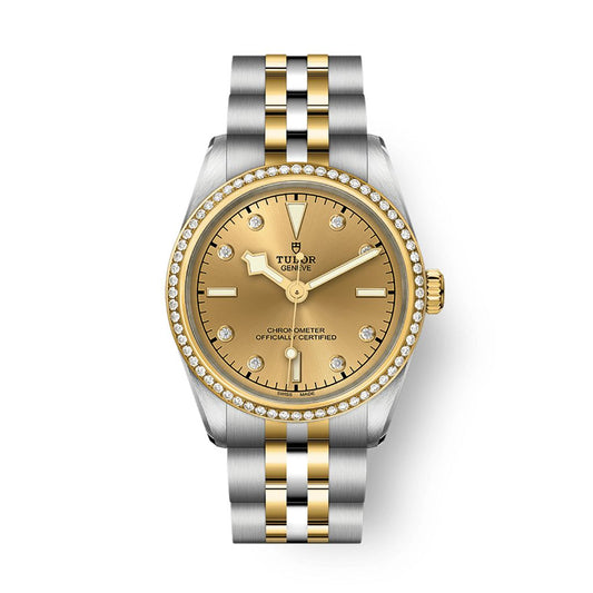 Tudor Black Bay 31 S&G 31 mm Golden Dial with Diamonds Stainless Steel Bracelet M79613-0007