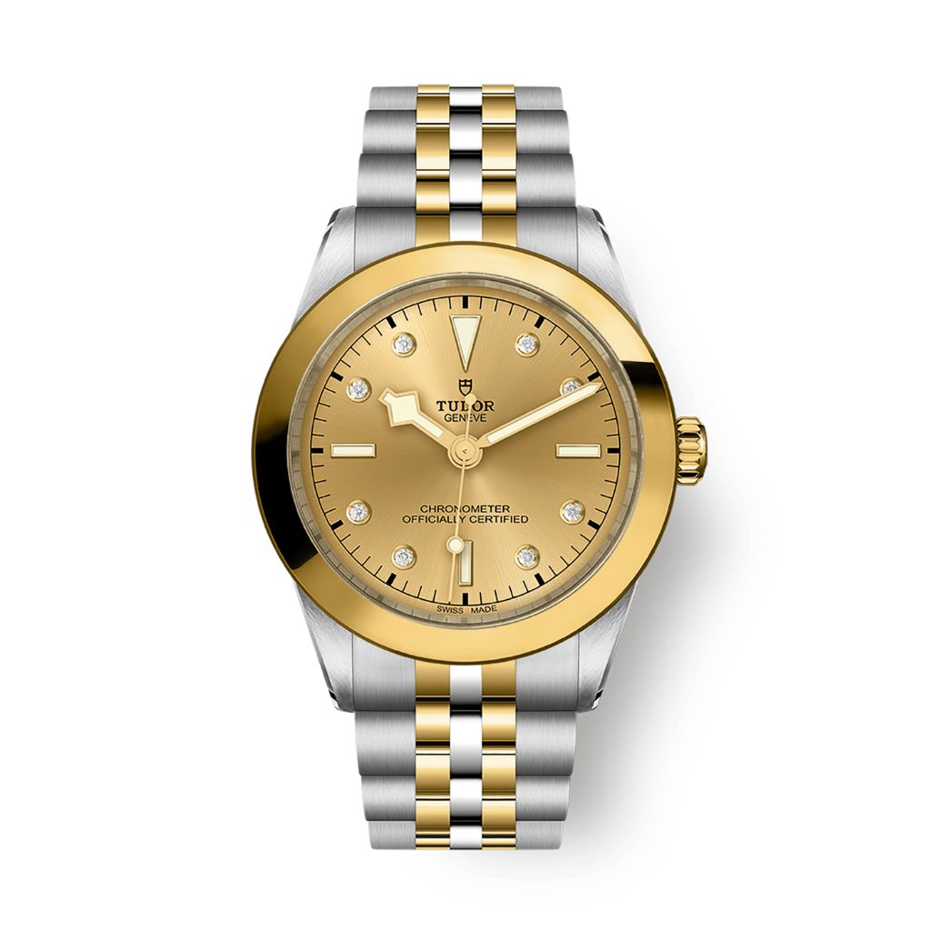 Tudor Black Bay 39 S&G 39 mm Golden Dial with Diamonds Stainless Steel Bracelet M79663-0008