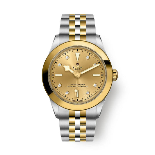 Tudor Black Bay 39 S&G 39 mm Golden Dial with Diamonds Stainless Steel Bracelet M79663-0008
