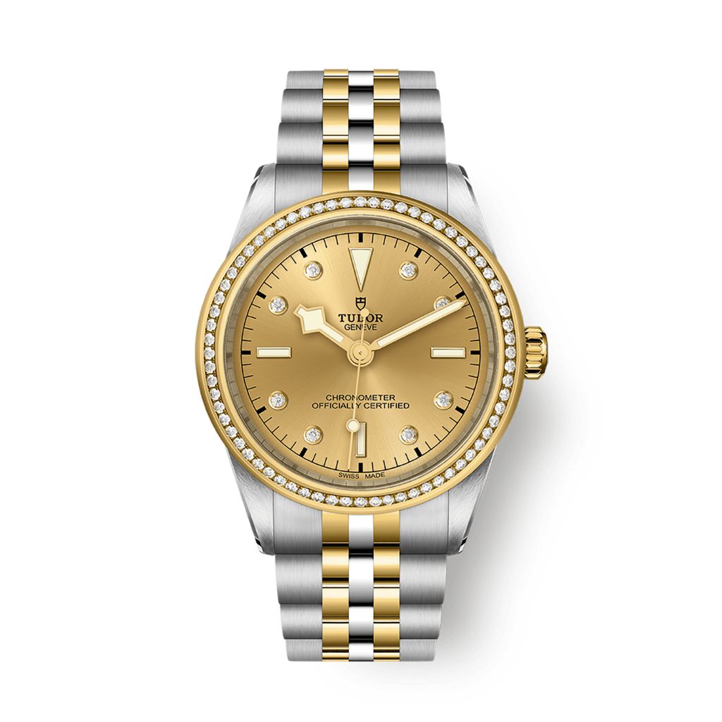 Tudor Black Bay 39 S&G 39 mm Golden Dial with Diamonds Stainless Steel Bracelet M79673-0007