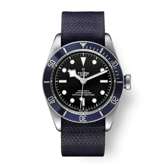 Tudor Black Bay 41 mm Black Dial Stainless Steel Fabric Strap M79230B-0006