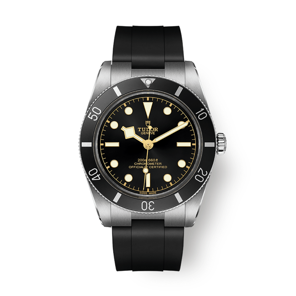 Tudor Black Bay 54 37 mm Black Dial Stainless Steel Rubber Strap M79000N-0002