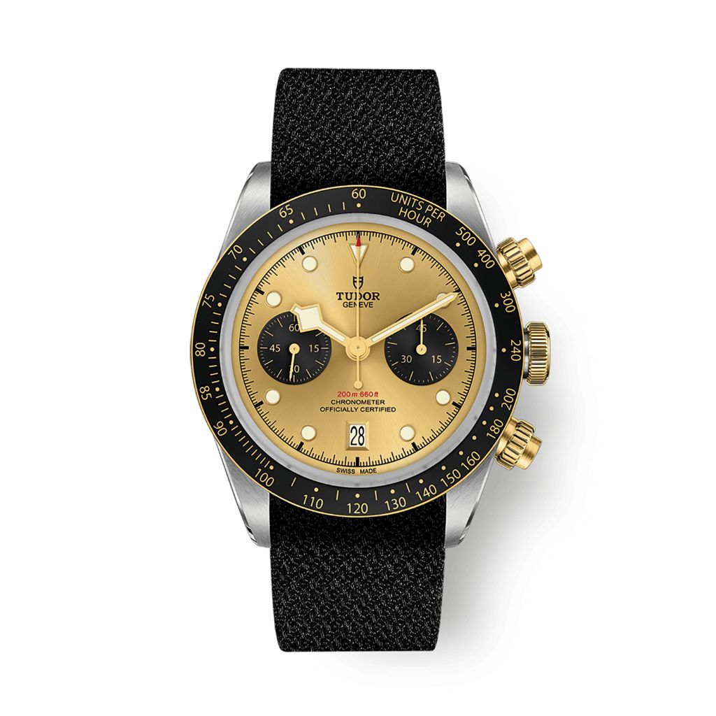 Tudor Black Bay Chrono S&G 41 mm Champagne Dial Stainless Steel Fabric Strap M79363N-0006