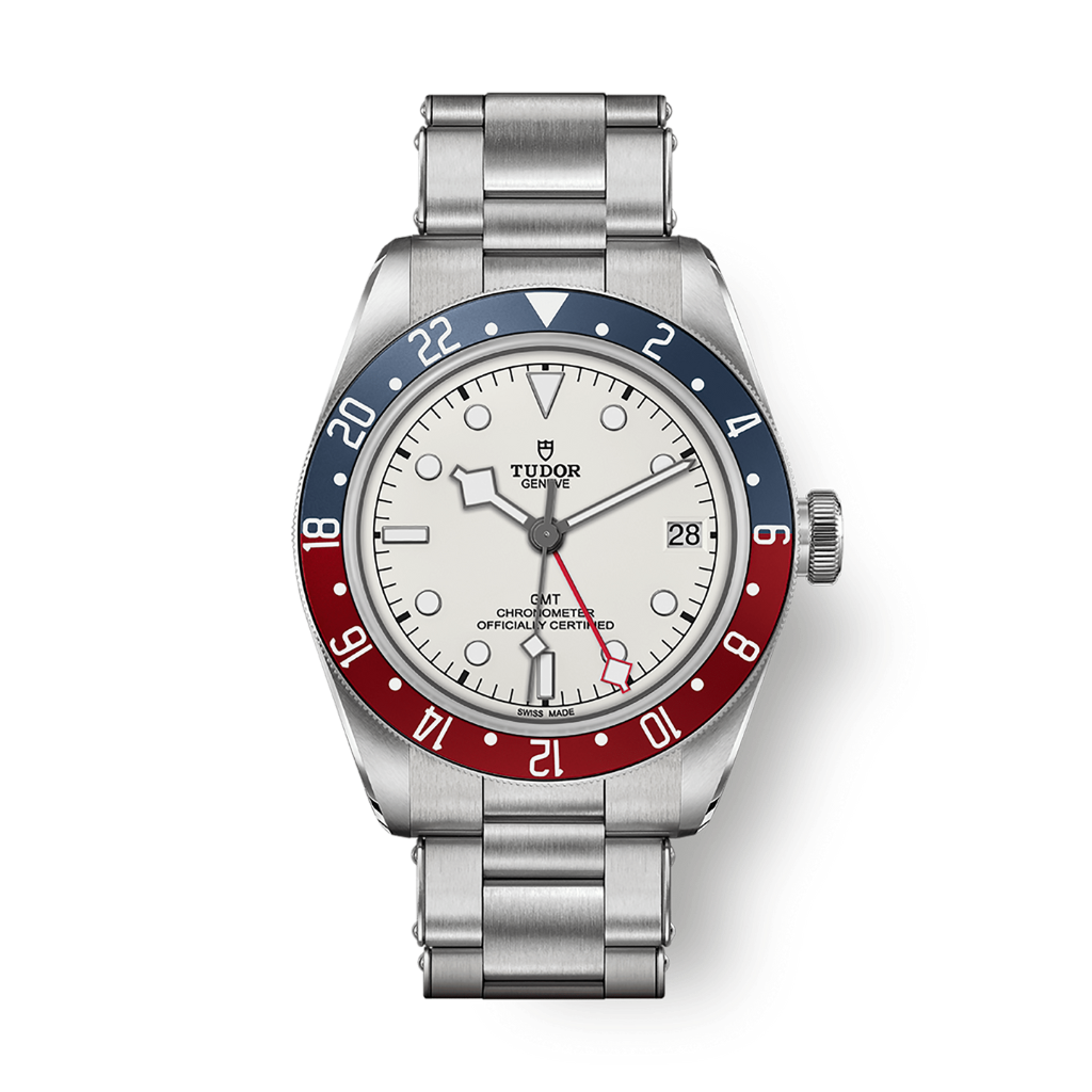 Tudor Black Bay GMT 41 mm Silver Dial Stainless Steel Bracelet M79830RB-0010