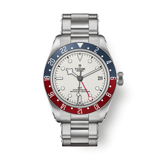 Tudor Black Bay GMT 41 mm Silver Dial Stainless Steel Bracelet M79830RB-0010