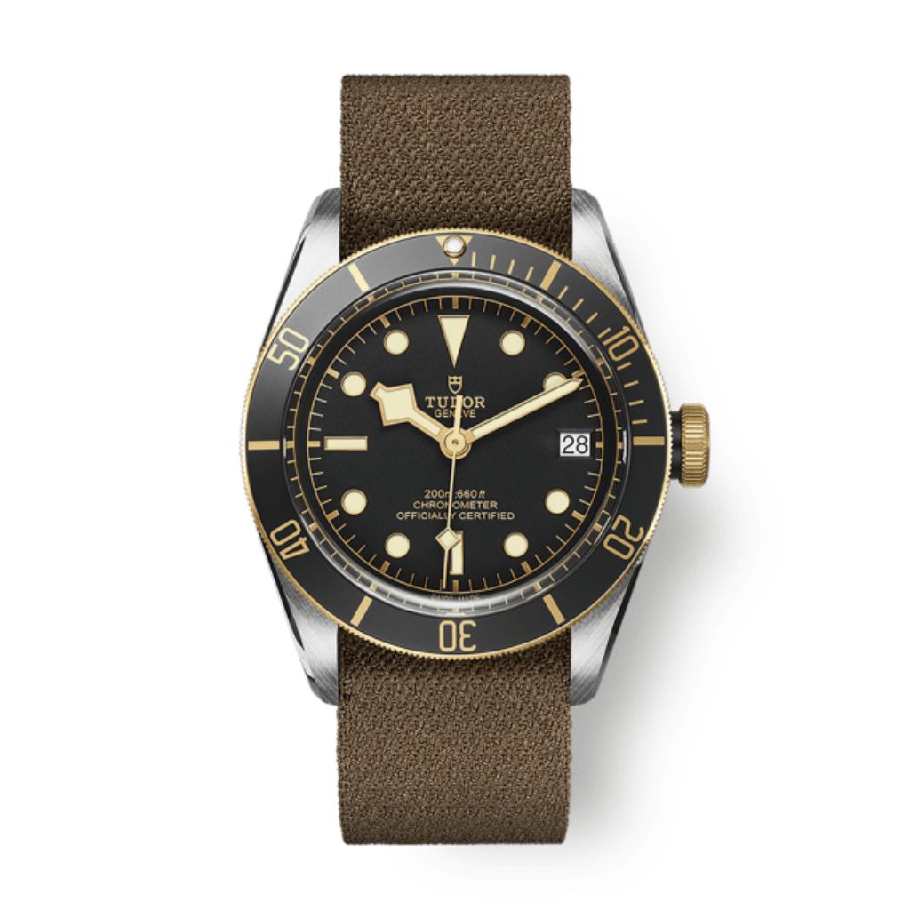 Tudor Black Bay S&G 41 mm Black Dial Stainless Steel Fabric Strap M79733N-0005
