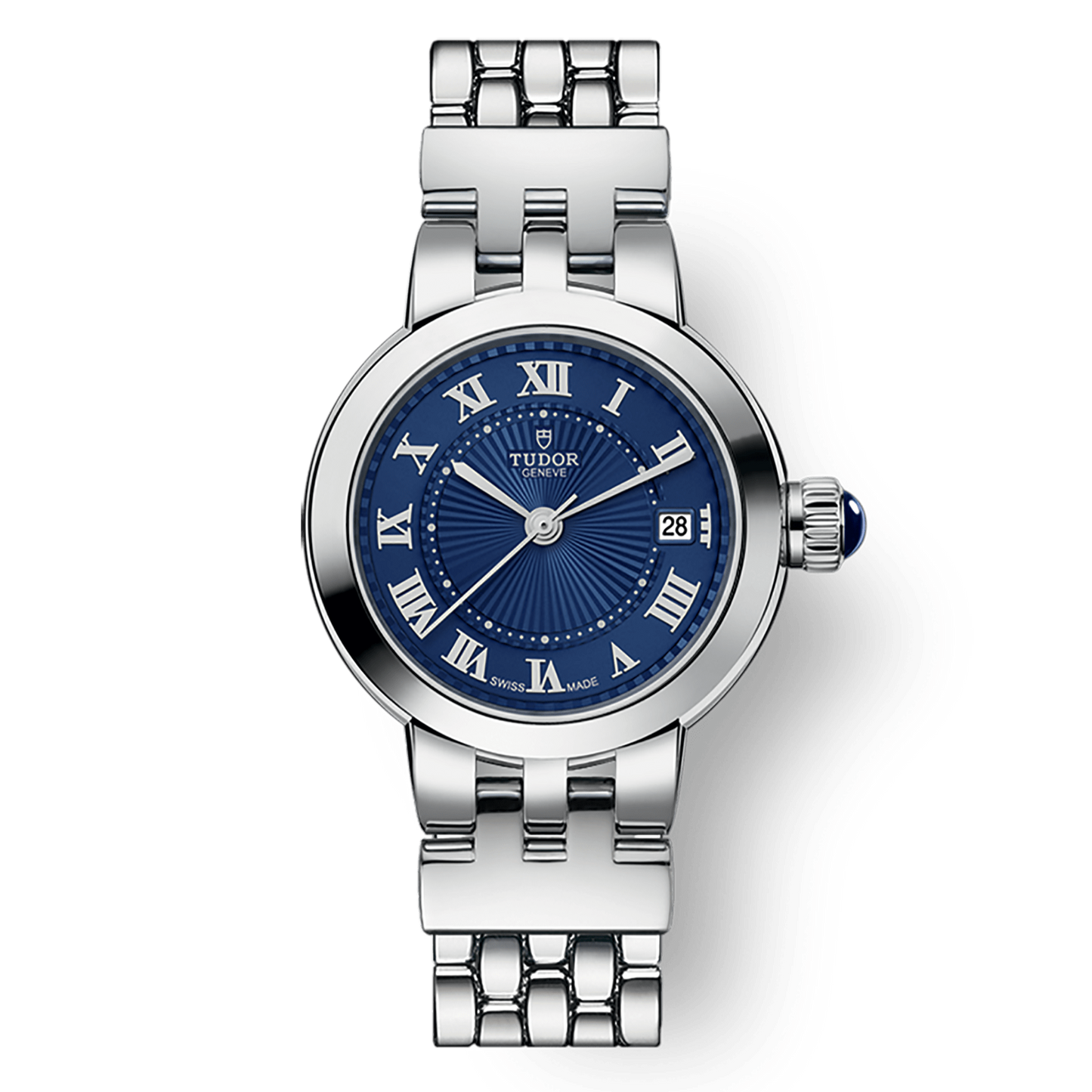 Tudor Clair de Rose 26 mm Blue Dial Stainless Steel Bracelet M35200-0009