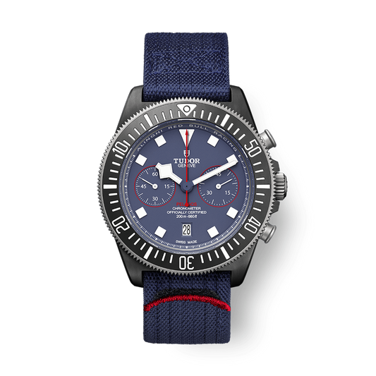 Tudor Pelagos FXD Chrono 43 mm Blue Dial Black Carbon Fabric Strap M25807KN-0001
