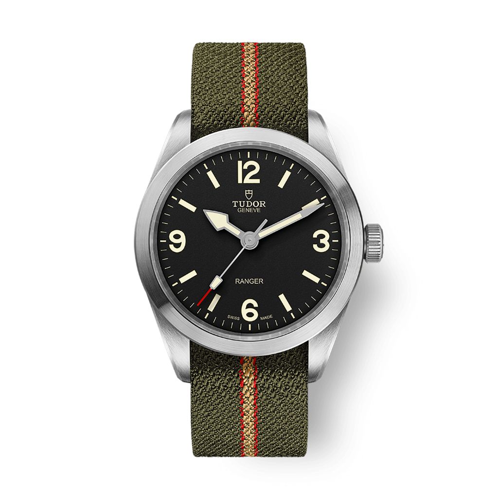Tudor Ranger 39 mm Black Dial Stainless Steel Fabric Strap M79950-0003