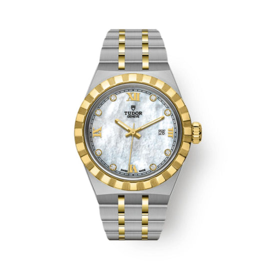 Tudor Tudor Royal 28 mm White Mother-Of-Pearl Dial with Diamonds Stainless Steel Bracelet M28303-0007