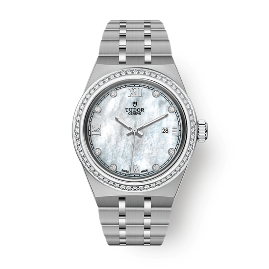 Tudor Tudor Royal 28 mm White Mother-Of-Pearl Dial with Diamonds Stainless Steel Bracelet M28320-0001