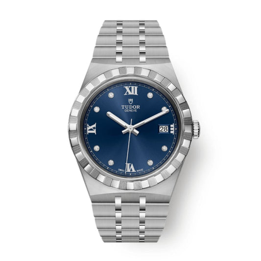 Tudor Tudor Royal 38 mm Blue Dial with Diamonds Stainless Steel Bracelet M28500-0006